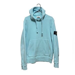 Sky blue stone island hoodie
